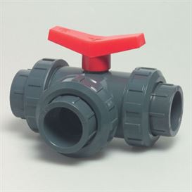 3-way PVC ball valve